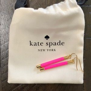 Kate Spade gold and pink earrings.